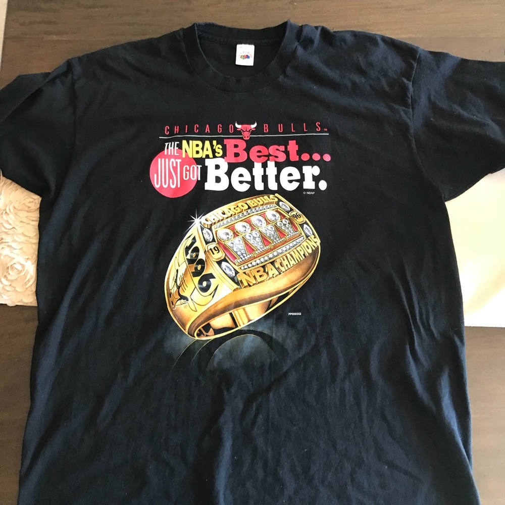 1996 Chicago Bulls Champion T-shirt Vintage (XXL)